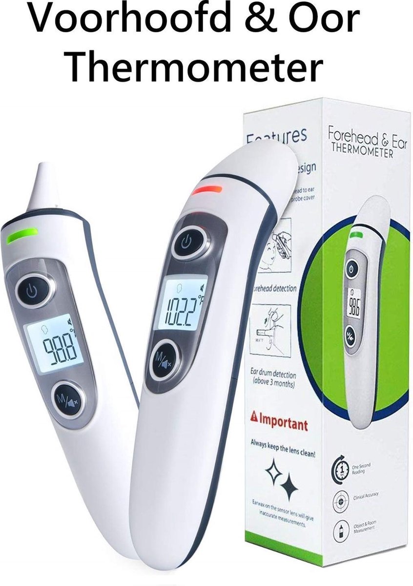 Infrarood Voorhoofd & Oor Thermometer Infrared Forehead
