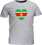 Suriname T-Shirt Hartje Zwart / Wit / Grijs / Blauw / Groen