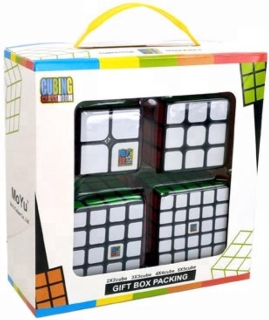 Thumbnail van een extra afbeelding van het spel 4 in 1 Voordeelpakket - MoYu Cube - Rubik's Cube - Breinbreker 2x2, 3x3, 4x4, 5x5 - Rubik's kubus