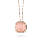 Velini jewels -P6330P -Ketting+Hanger -925 Zilver rosé -Gekleurde Cubic Zirkonia