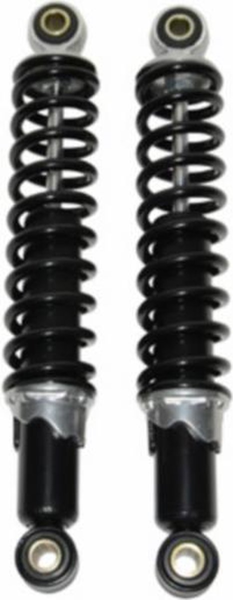 DMP schokbrekerset 260mm zwart geschikt voor bromfietsen citta puch maxi si