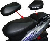 Buddydek / Zadelovertrek voor Kymco Agility (2-delig) zwart carbon