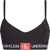 Calvin Klein Monogram Unlined Triangle Sportbeha - Maat XS - Vrouwen - zwart/wit/rood