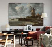 De molen bij Wijk bij Duurstede, Jacob van Ruisdael - Foto op Akoestisch paneel - 150 x 100 cm