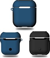 Apple AirPods 2 Hoesje - Mobigear - Frosted Serie - Hard Kunststof Hoesje - Blauw - Hoesje Geschikt Voor Apple AirPods 2