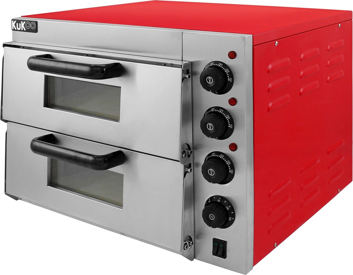 KuKoo Elektrische Pizza Oven Twee Kamers