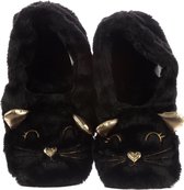 Verwarmde Katten Sloffen Unisex - Zwart - One size