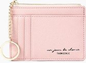 Luxe roze portemonnee voor vrouwen | cadeau voor haar | valentijnscadeau | kado vriendin | handig muntjes | cardholder met keychain | vakjes voor geld