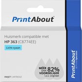 PrintAbout huismerk Inktcartridge 363 (C8774EE) Licht-cyaan geschikt voor HP