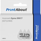 Huismerk Dymo 99017 (S0722460) Etiket Zwart op wit (50 mm x 12  mm)