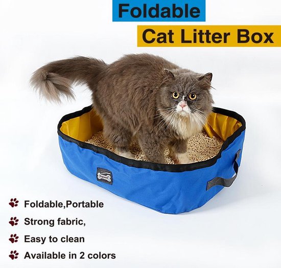 Baan Kust natuurkundige Opvouwbare kattenbak kattentoilet ideaal voor op reis | bol.com