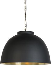 QAZQA hoodi - Industriele Hanglamp - 1 lichts - Ø 600 mm - Zwart - Industrieel - Woonkamer | Slaapkamer | Keuken