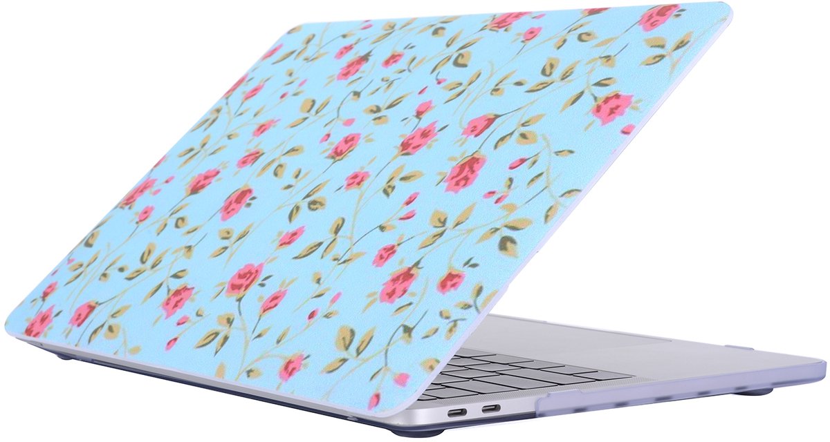Mobigear Laptophoes geschikt voor Apple MacBook Pro 15 Inch (2016-2019) Hoes Hardshell Laptopcover MacBook Case | Mobigear Flowers - Model 23 - Model A1707 / A1990