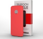 BMAX Hoesje Rood geschikt voor Motorola Moto G6 Plus / Dun en beschermend telefoonhoesje / Case