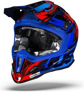 Just1 J12 Dominator Blauw Rood Crosshelm - Motorhelm - Maat XL