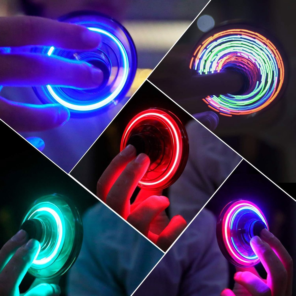 Origineel FlyNova Vliegende Spinner Blauw met LED - Original