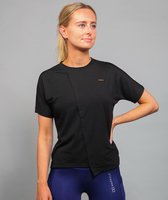 Marrald Soft Dry Sportshirt Dames Zwart XL - trainings korte mouwen fitness crossfit yoga shirt