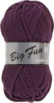 Lammy Yarns Big Fun donker paars (064) - zacht dik acryl garen - pendikte 7 a 8mm - 100 grams bol met 80 meter