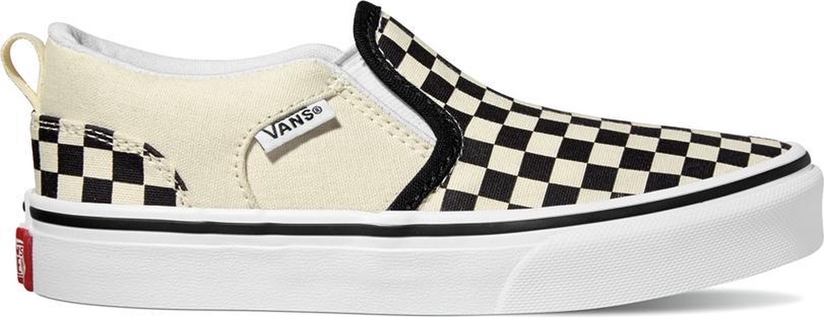 VANS YT Asher CHECKERS NATURAL Sneakers Unisex Zwart