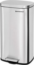 Pedaal keukenemmer - Vuilbak met binnenemmer van 30 L - Metallic Zilver
