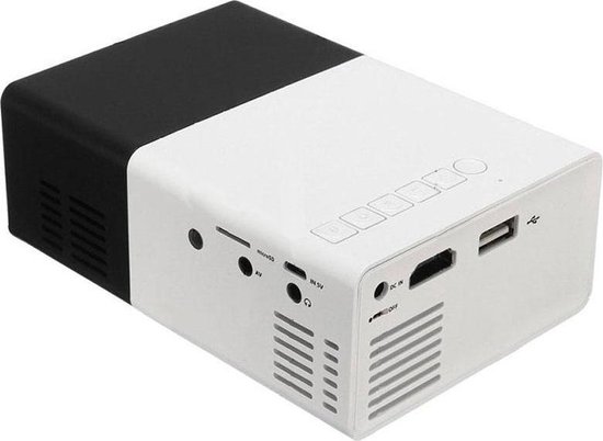 YG-300 Mini Beamer - 320 x 240 - USB - HDMI - Wit - Zwart - 50 lumen - Merkloos