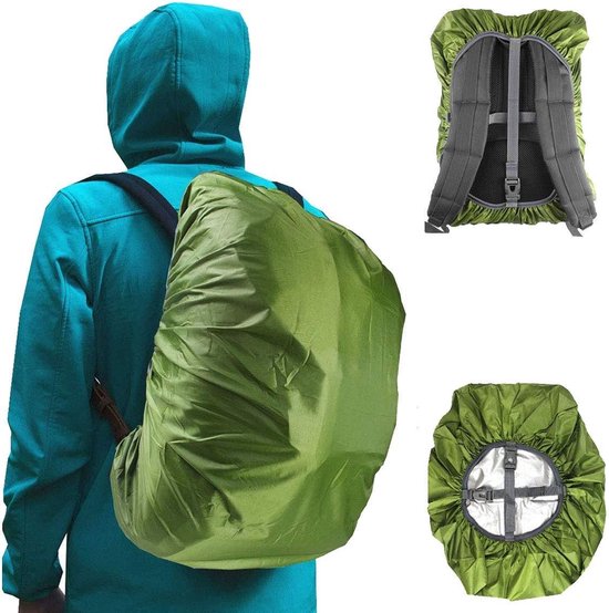Tijdens ~ Bang om te sterven Bedenk flightbags - flightbag voor backpack - flightbag regenhoes - 50-60 liter -  groen | bol.com
