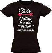 She's Getting Married Dames T-Shirt | Vrijgezellenfeest | Trouwen | Bruiloft | Echtgenote | Cadeau | Grappig  | Zwart