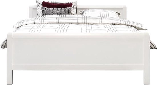 ledematen Kwade trouw zegevierend Beddenreus Bari Compleet Bed met Polyether Matras en Lattenbodem - 180x200  cm - Wit | bol.com