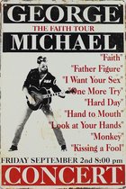 Wandbord - George Michael The Faith Tour -20x30cm-