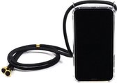 Feeling Peachy Telefoonhoesje met Koord Beautiful Black - Telefoonhoesje met koord iPhone 7/8 - Telefoonkoord - Backcover met koord -  Hoesje met Koord - Ketting Koord Telefoon - T