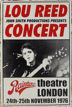 Concertbord - Lou Reed Concert 1976 -20x30cm