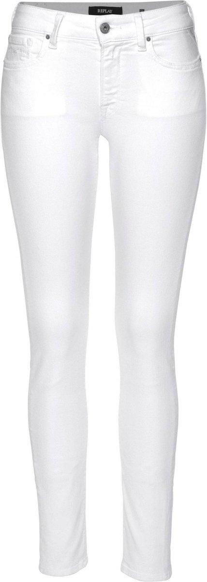Replay Dames Jeans Broeken New Luz skinny Fit Wit 29W / 30L Volwassenen