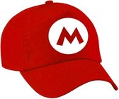 Feestpet Mario / loodgieter rood voor jongens en meisjes - verkleed pet / carnaval pet