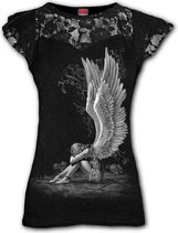 Spiral Top -L- ENSLAVED ANGEL Zwart