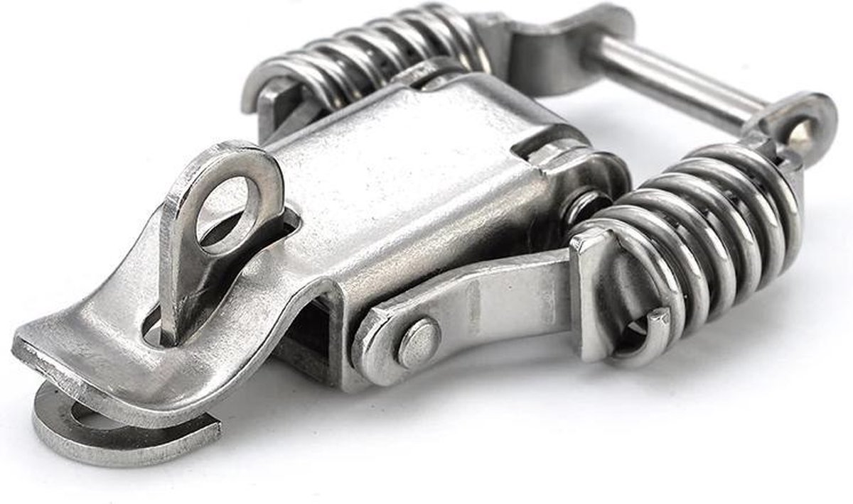 Beugelsluiting Kofferslot met veren 67x24mm (afsluitbaar) | per 2 stuks