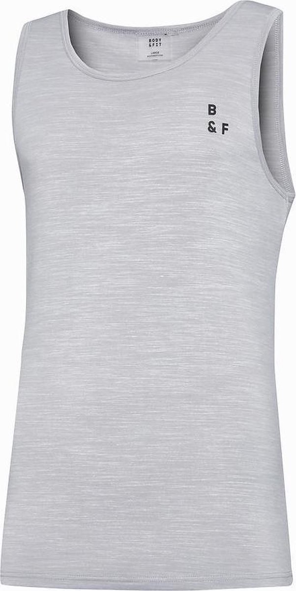 Body & Fit Men's Performance Tanktop - Sporttop / Tanktop voor Heren voor Fitness & Training - Lichtgrijs - Maat XXL