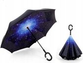 Grote Storm Paraplu -  De Omkeerbare Innovatieve, Ergonomische Stormparaplu - Ø 120 cm - Zwart/Blauw/Paars