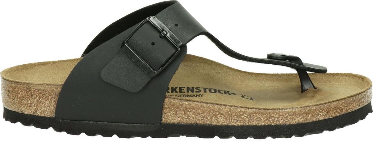 Birkenstock Ramses Regular Finished Birko-Flor Nubuck Heren Teenslipper  Zwart - Schoenen.nl