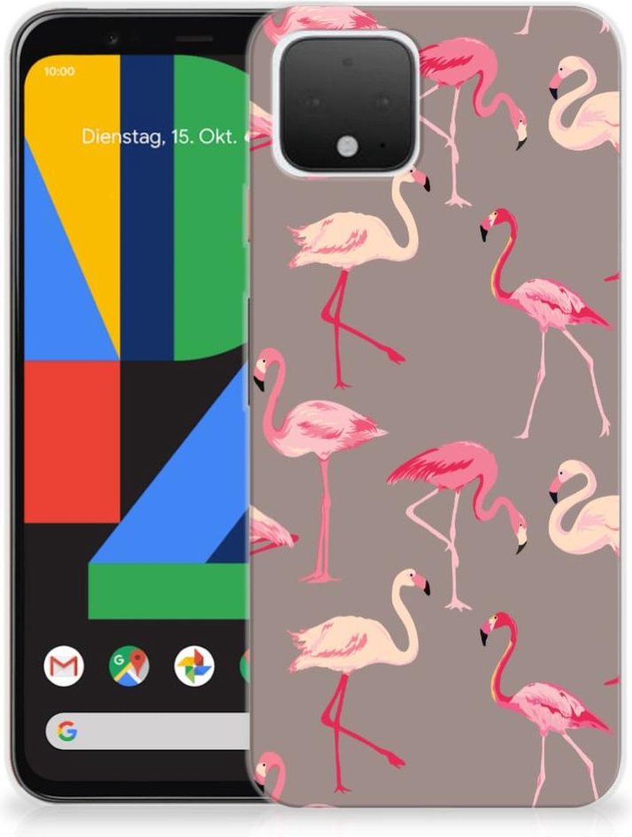 Google Pixel 4 TPU Hoesje Flamingo