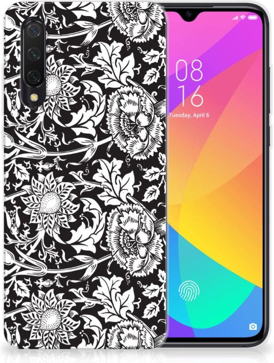 Xiaomi Mi 9 Lite TPU Case Black Flowers