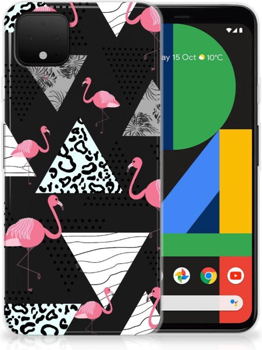 Google Pixel 4 XL TPU Hoesje Flamingo Triangle