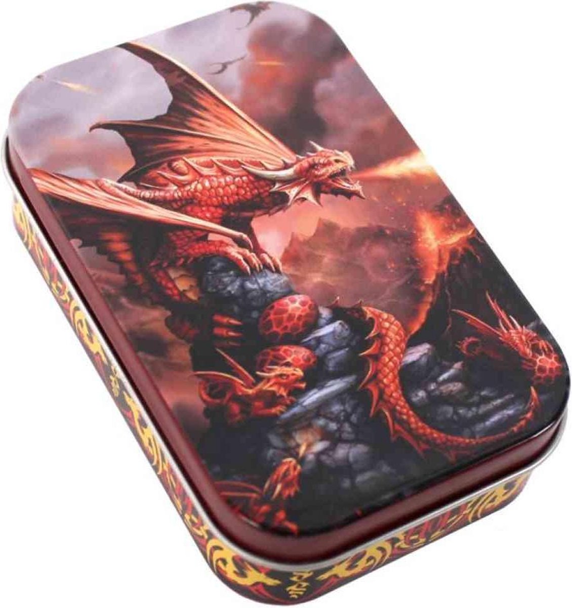Attitude Holland Decoratieve opbergdoos Age of Dragons Fire Dragon Rood