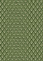 Cadeaupapier inpakpapier Groen Art Deco- Breedte 30 cm - 250m lang