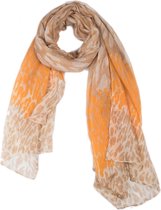 Sjaal met Dierenprint - 180x90 cm - Bruin en Oranje
