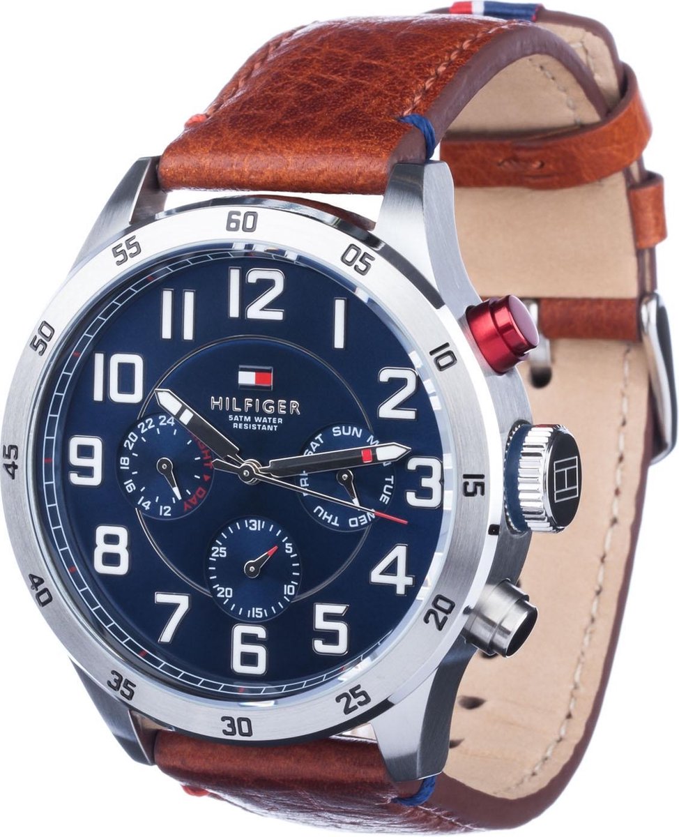 Tommy Hilfiger TH1791066 Heren horloge 46 mm - Bruin | bol.com