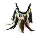 Boho leren ketting