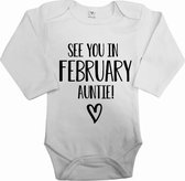 Baby rompertje aankondiging tante februari-Maat 56