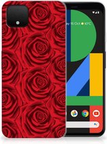 Back Cover Google Pixel 4 XL TPU Siliconen Hoesje Rood Rose