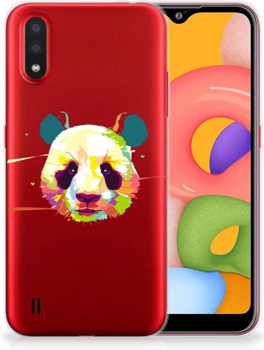 Samsung Galaxy A01 Telefoonhoesje met Naam Panda Color