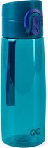 Quattro Colori on the go waterfles petrol/cobalt blauw